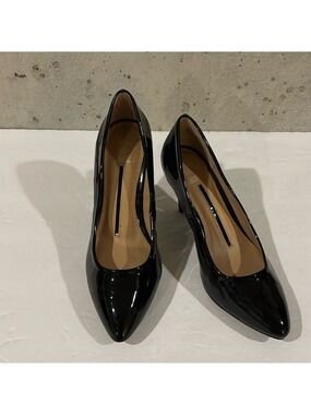New Directions Black Faux Patent Leather Dahlia Pumps - Size 7.5